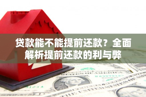 开远贷款能不能提前还款？全面解析提前还款的利与弊