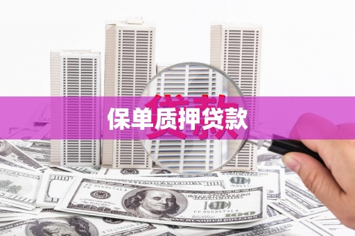 开远保单质押贷款